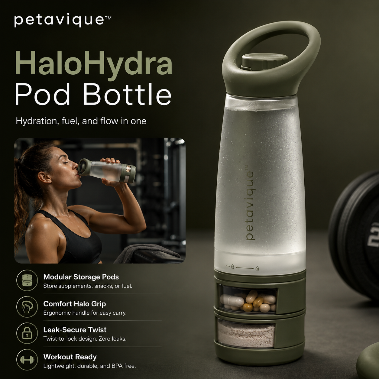 Petavique™ HaloHydra Pod Bottle